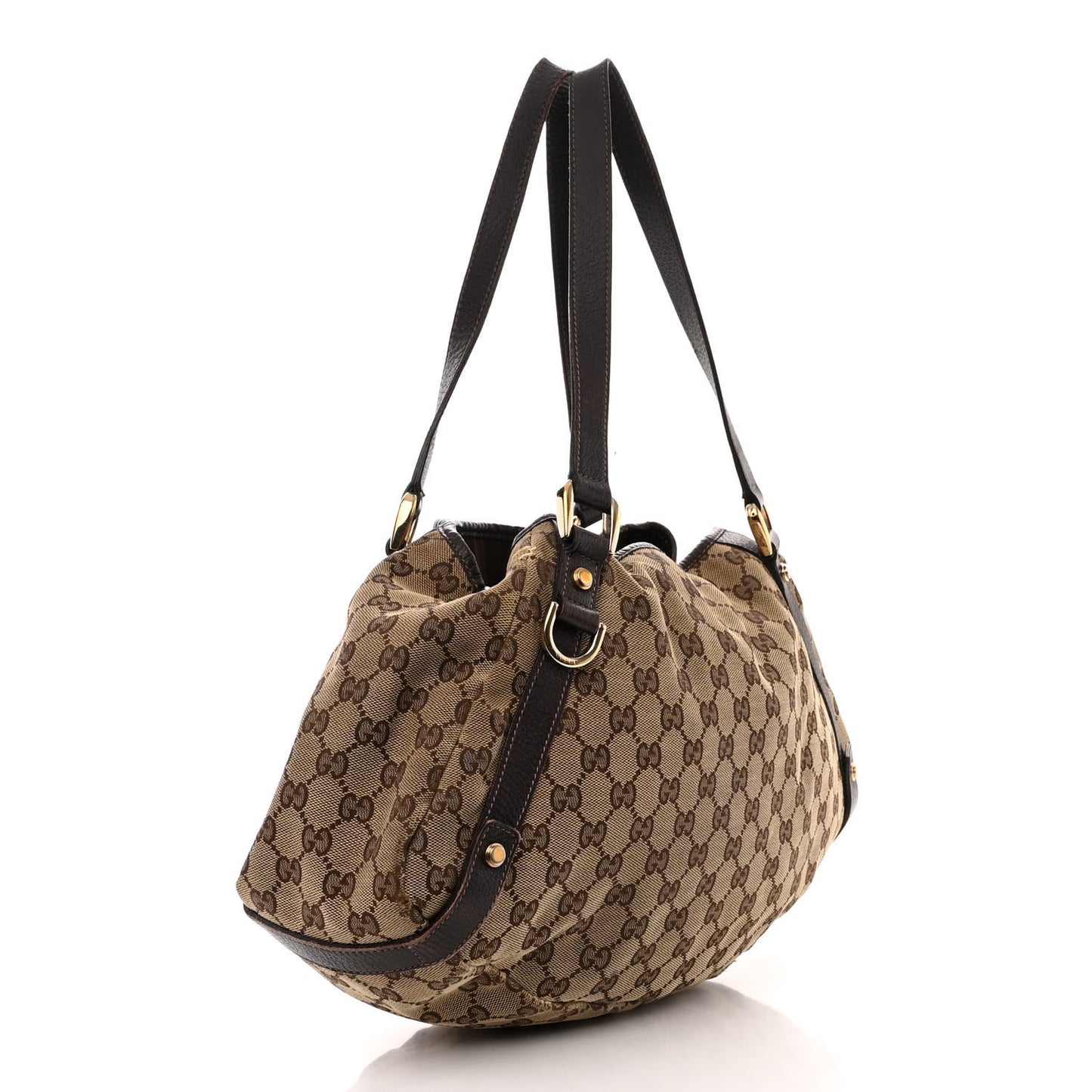 Monogram Medium Abbey Shoulder Bag Dark Brown