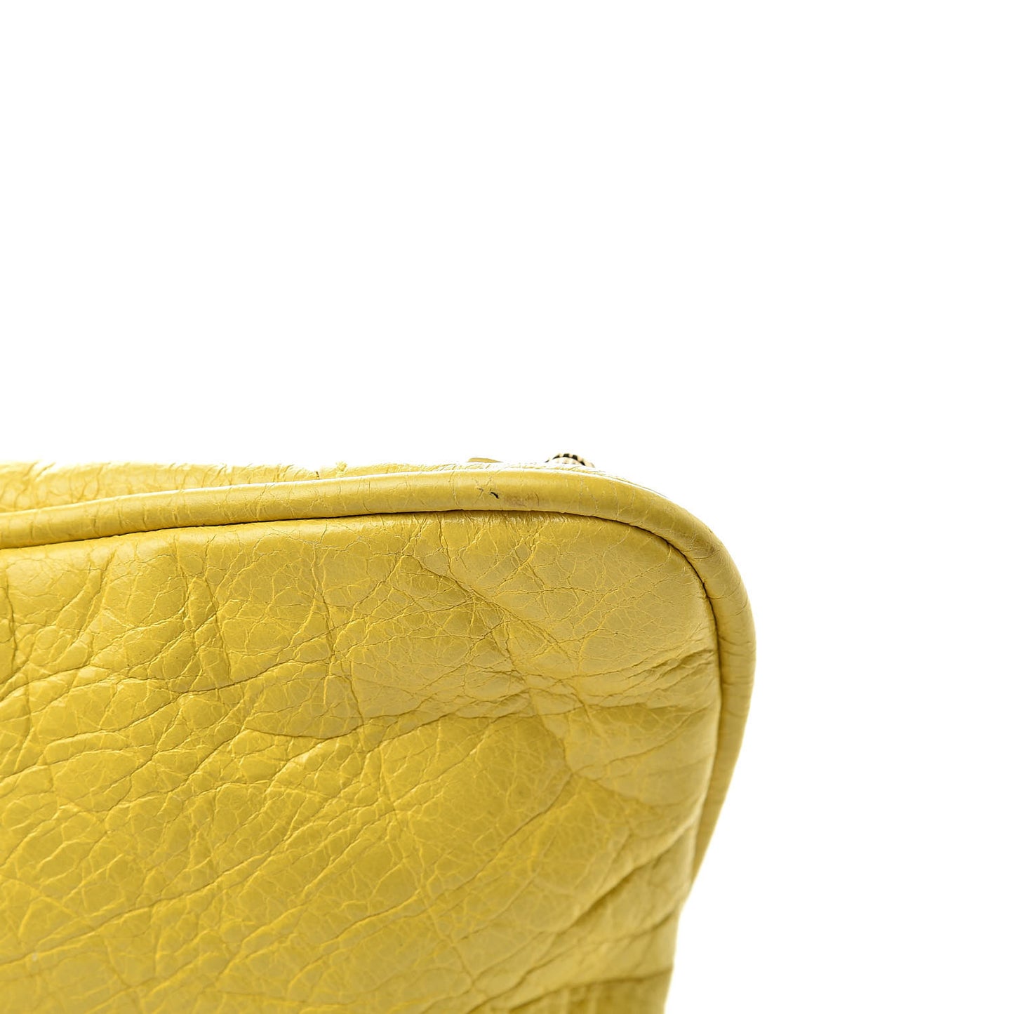 Agneau Giant 12 Gold Hardware Flat Handle Clutch Curry