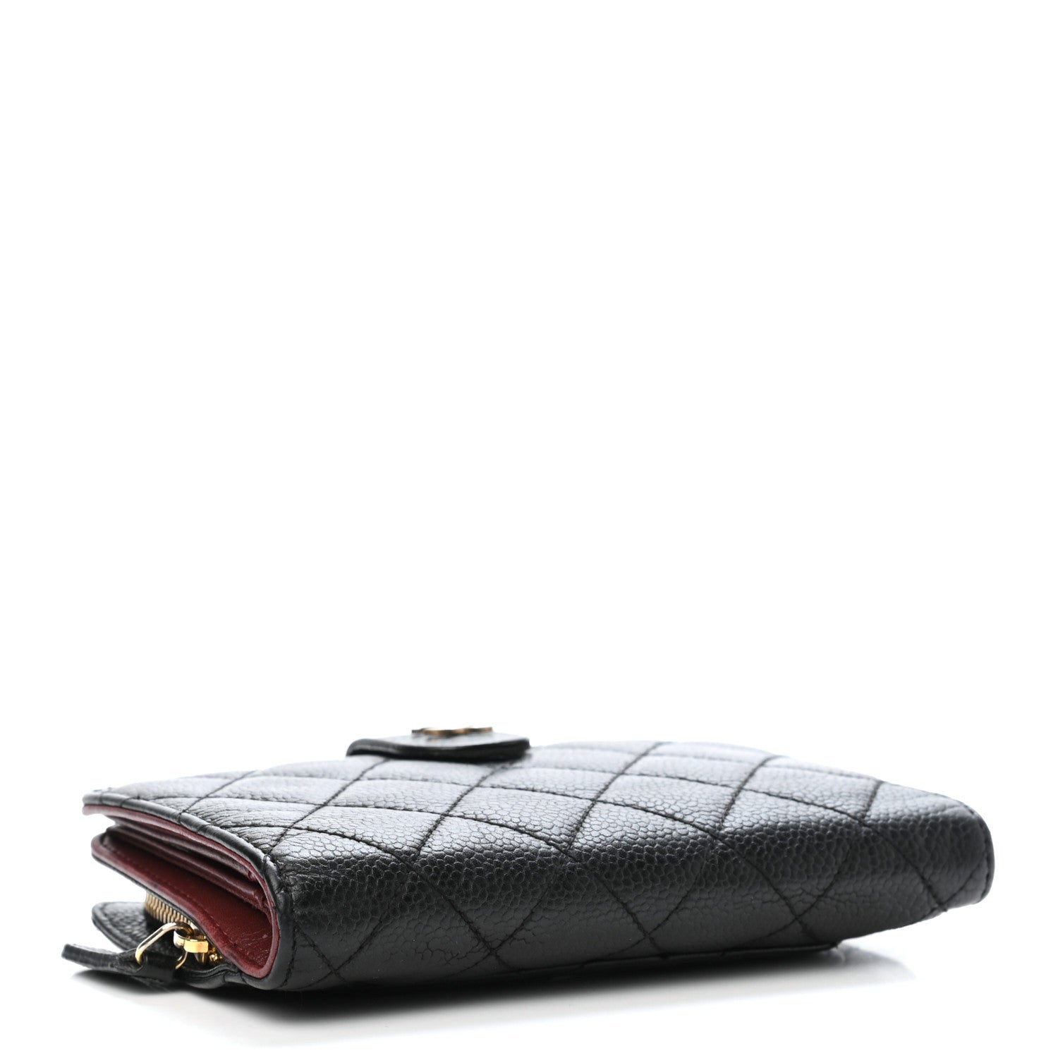 Chanel Caviar Quilted Zipped Pocket Wallet Black 3 of 4
