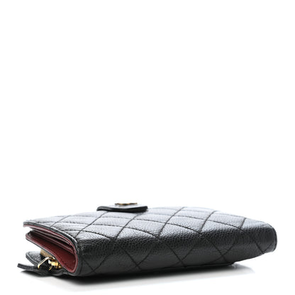 Chanel Caviar Quilted Zipped Pocket Wallet Black 3 of 4