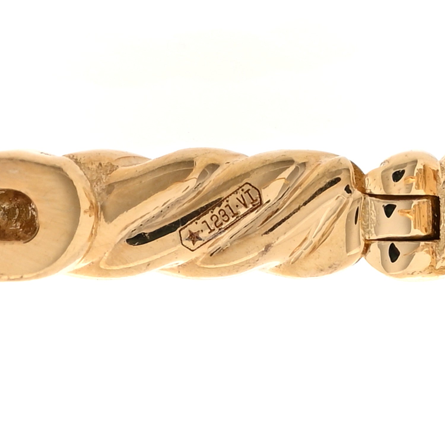 David Yurman 18K Yellow Gold Lexington Double Link Drop Earrings 5 of 6