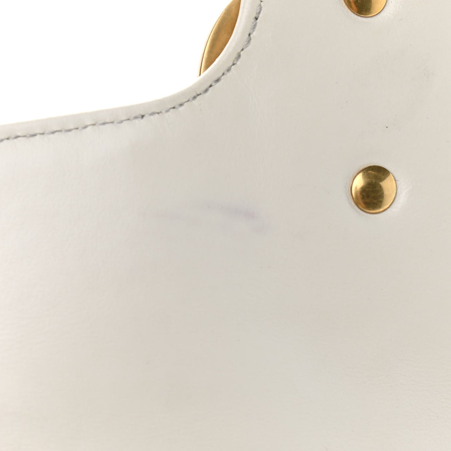 Calfskin Matelasse Mini GG Marmont Shoulder Bag White