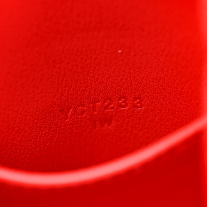 Hermes Taurillon Clemence Mini Lindy 20 Rouge De Coeur 7 of 11