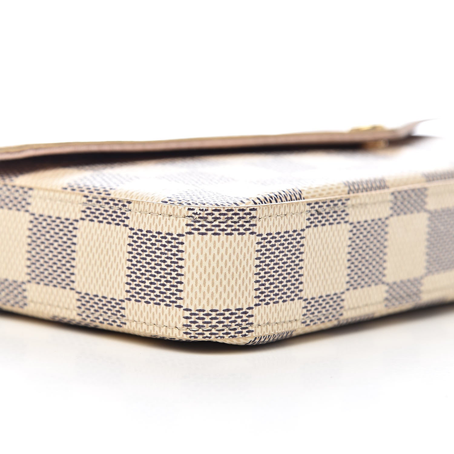 Louis Vuitton Damier Azur Pochette Felicie Chain Wallet Rose Ballerine 10 of 12
