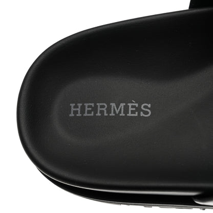 Hermes Calfskin Womens Chypre Sandals 36 Black 7 of 9