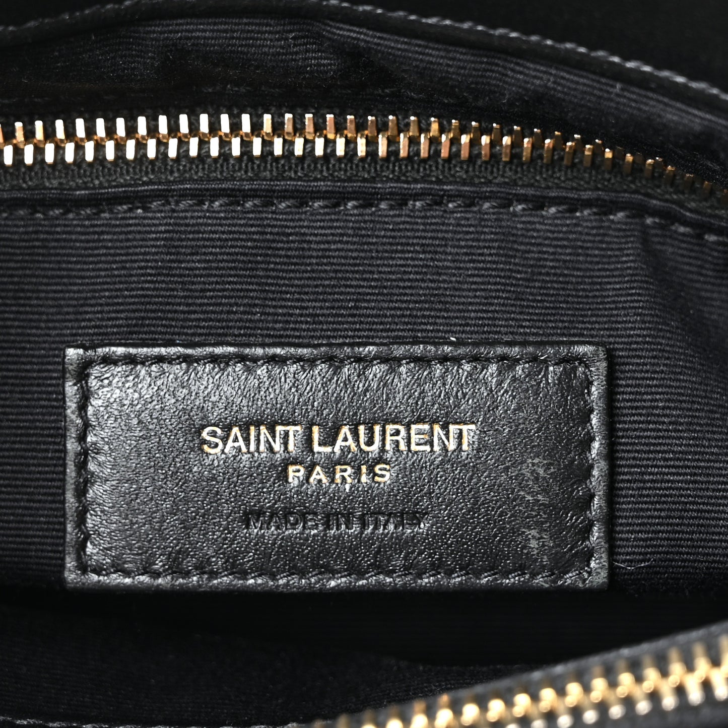 Calfskin Y Quilted Monogram Medium Loulou Chain Satchel Black