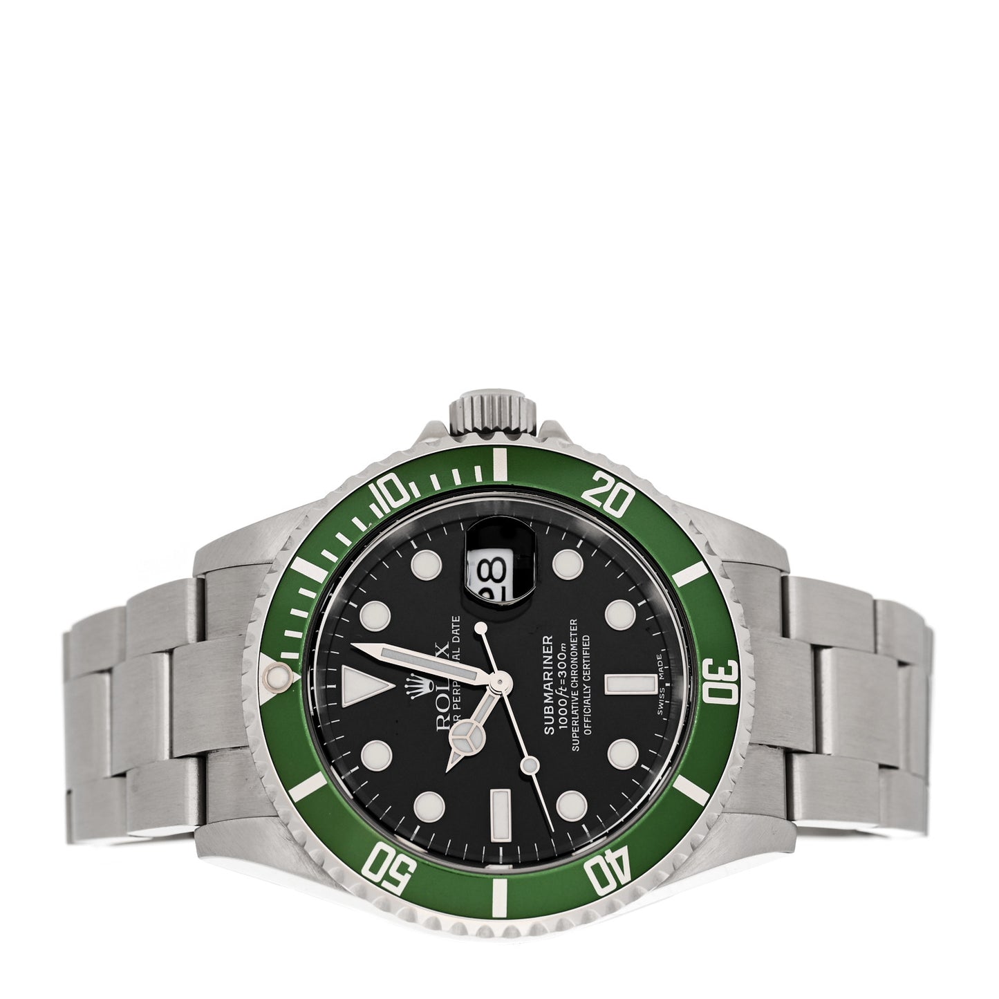 Stainless Steel 40mm Oyster Perpetual Submariner Date 50th Anniversary Kermit Watch Black 16610LV