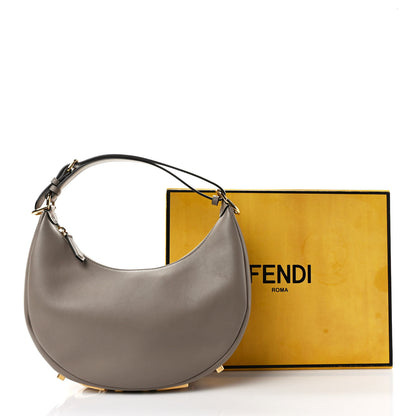 Fendi Vitello Grace Matte Small Fendigraphy Hobo Bag Tortora 10 of 10