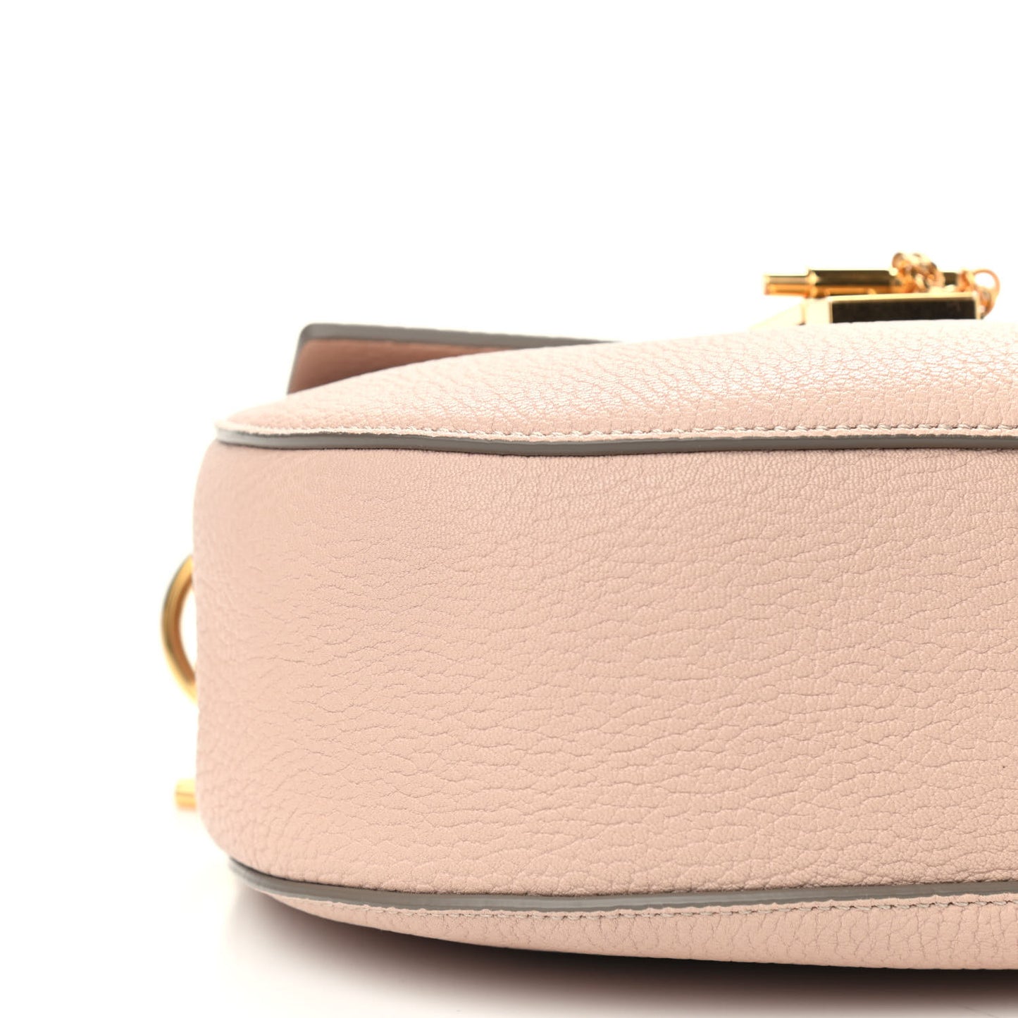 Grained Lambskin Drew Shoulder Bag Cement Pink