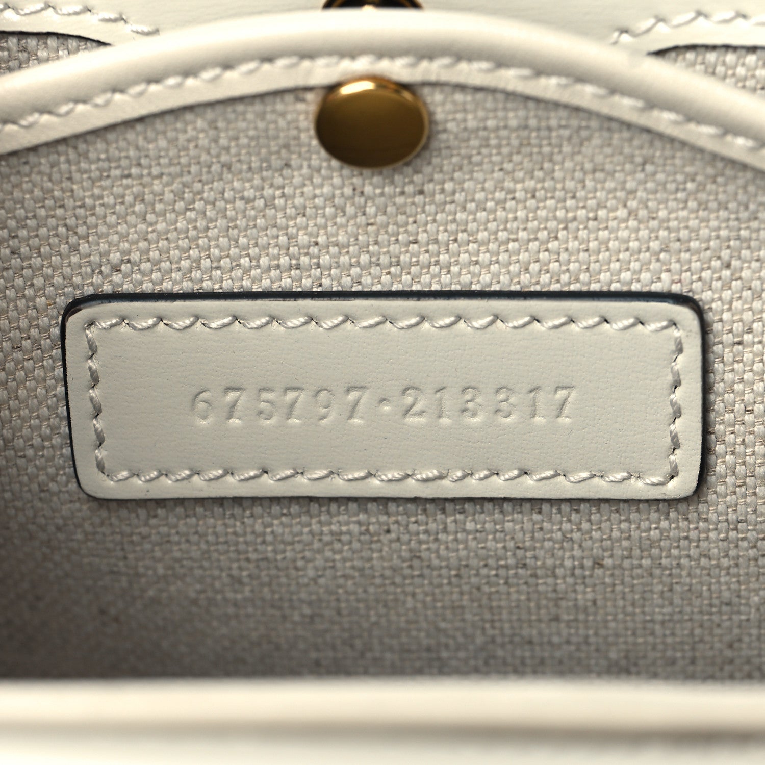 Gucci Boarded Dyana Lux Calfskin Web Small Bamboo 1947 Top Handle Bag Mystic White 7 of 10