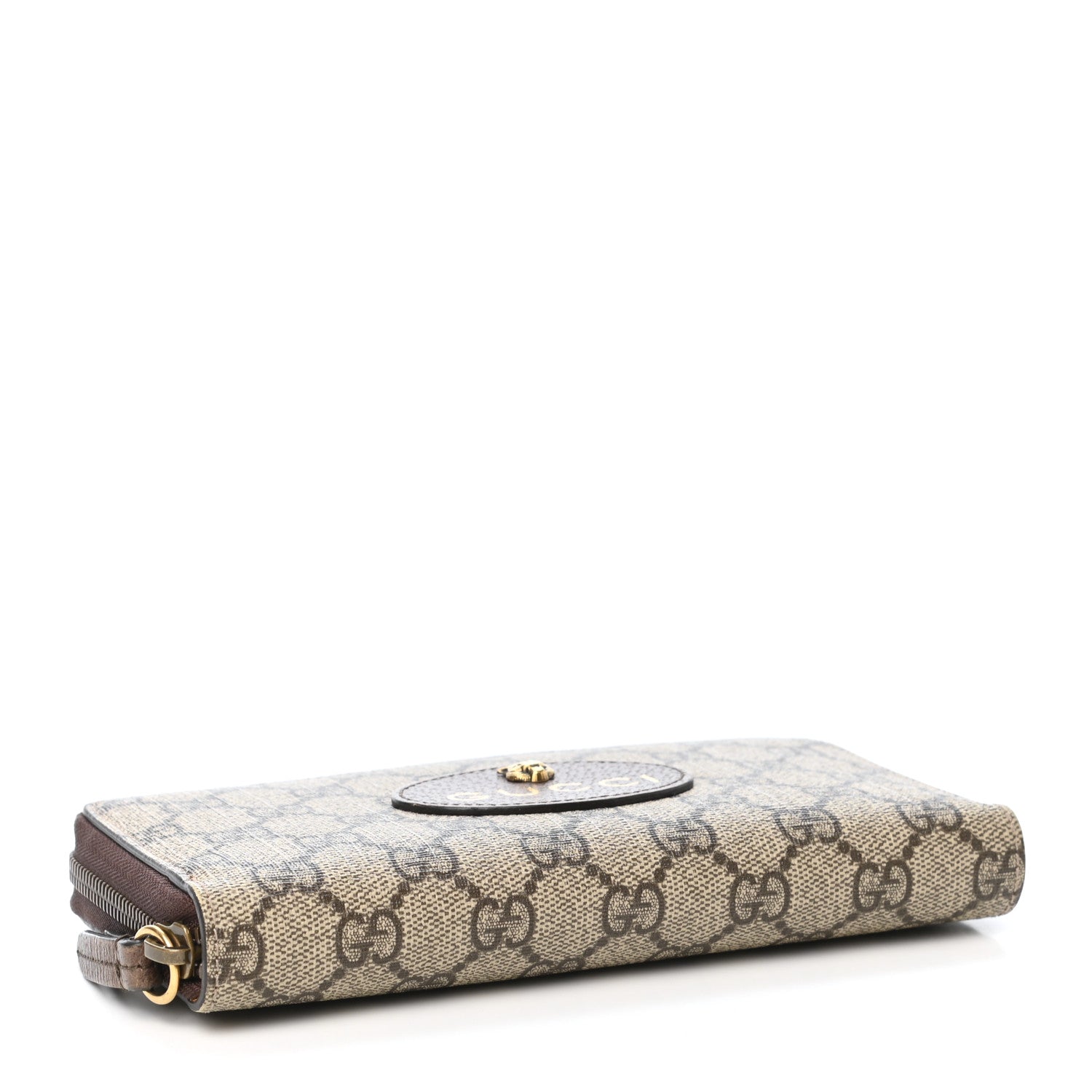 Gucci GG Supreme Monogram Neo Vintage Zip Around Wallet Beige Crop New Acero 4 of 7