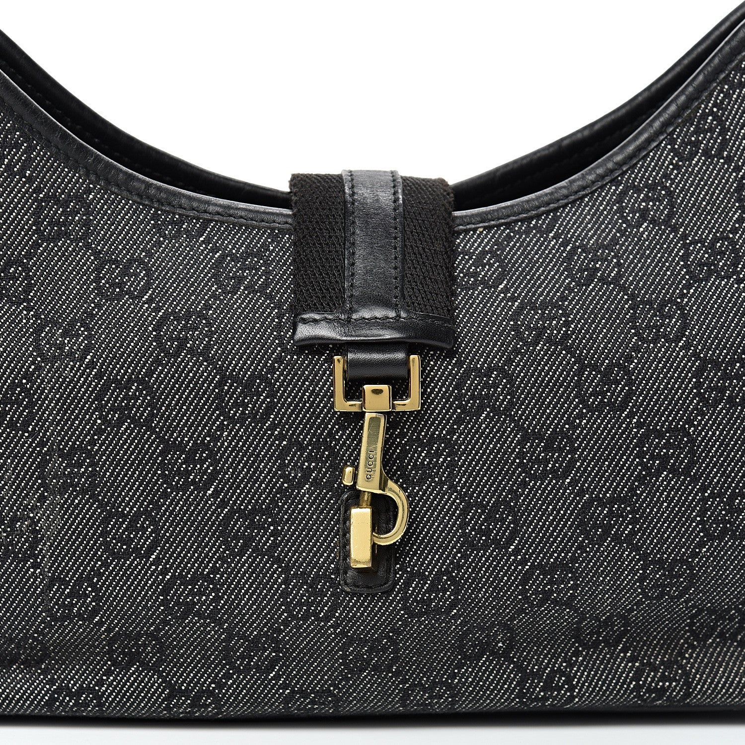 Gucci Denim Monogram Shoulder Bag 7 of 16