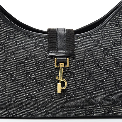 Gucci Denim Monogram Shoulder Bag 7 of 16