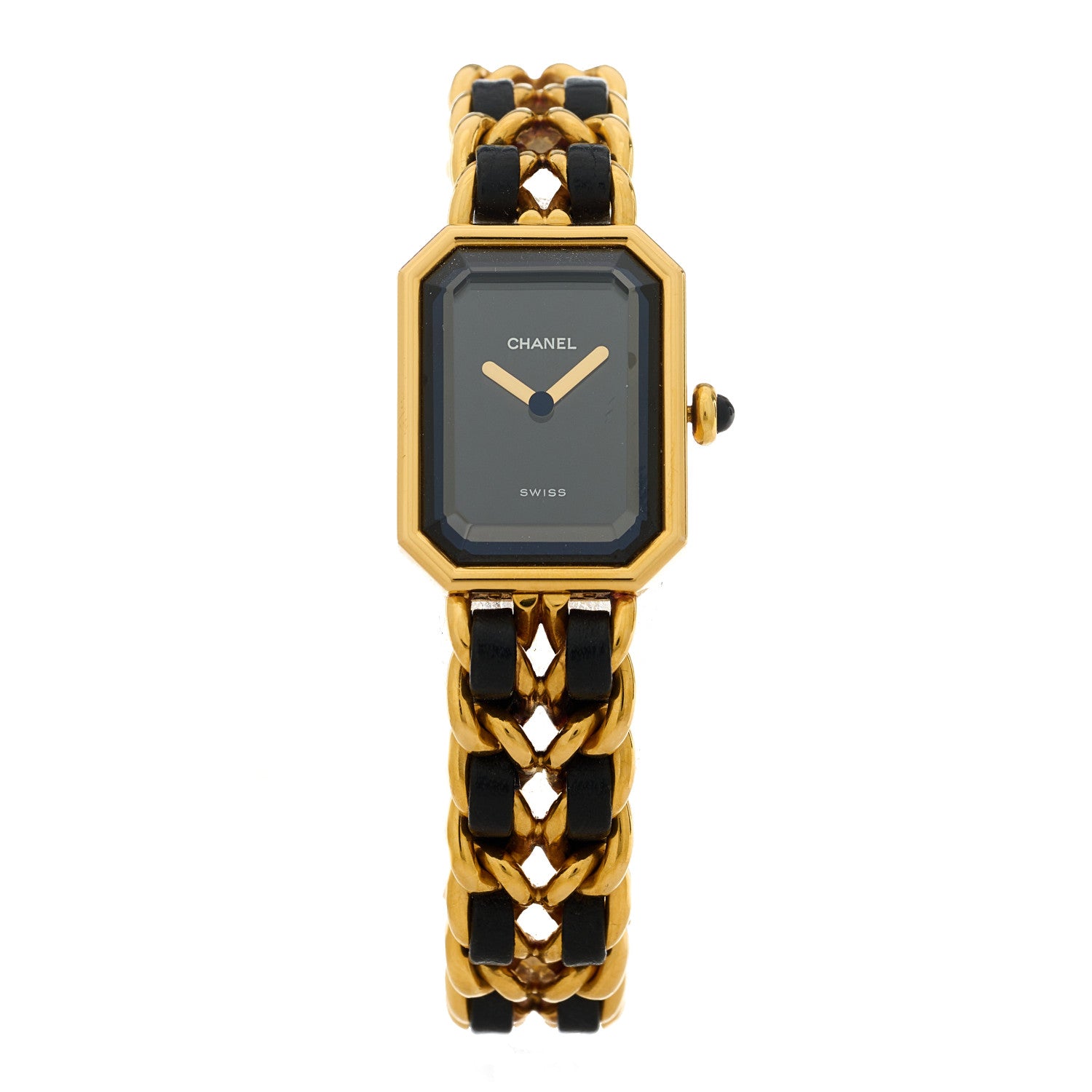 Chanel Stainless Steel Lambskin 20mm Chain Premiere Quartz Watch Gold L 1 of 4