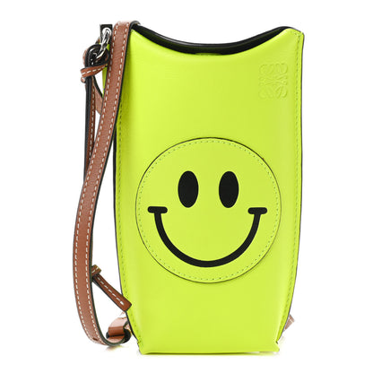Loewe Smooth Calfskin Smiley Face Gate Pocket Neon Yellow 2 of 8