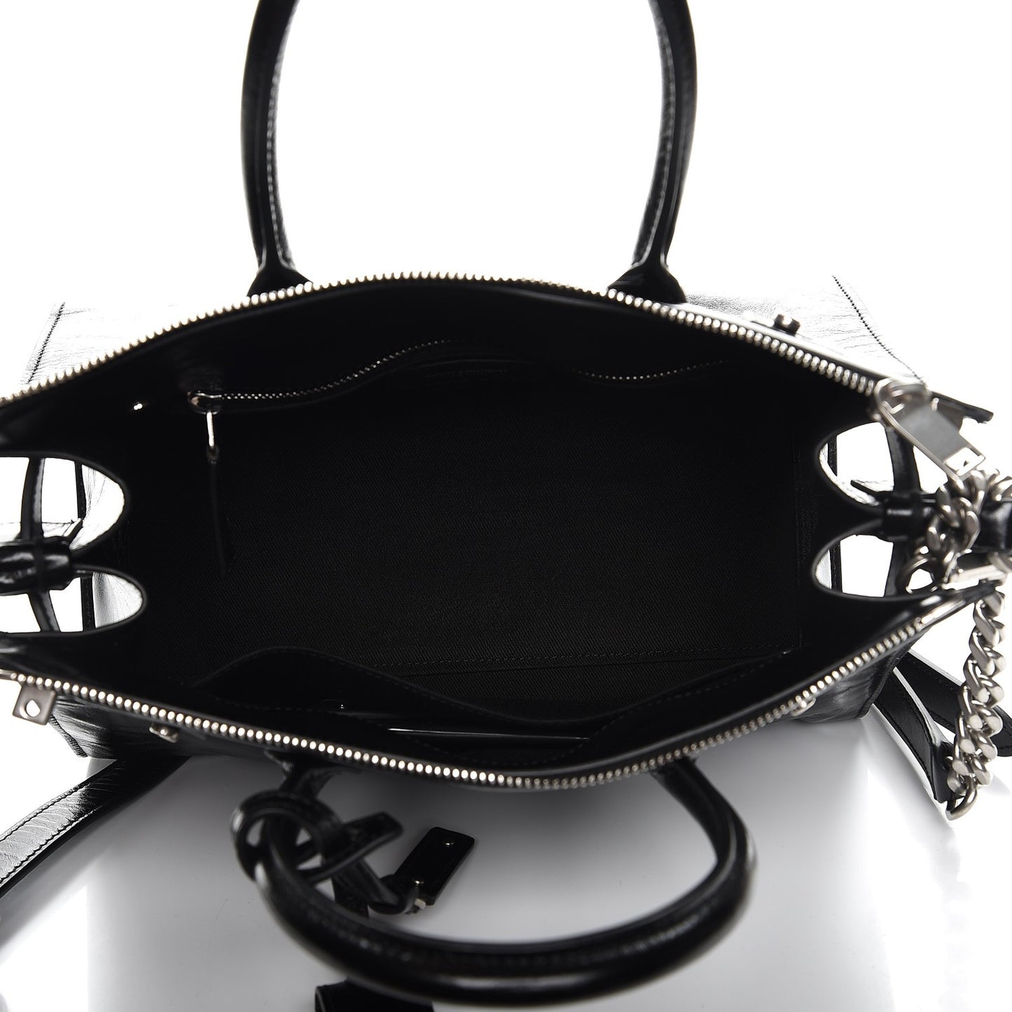 Glace Calfskin Baby Souple Sac De Jour Black