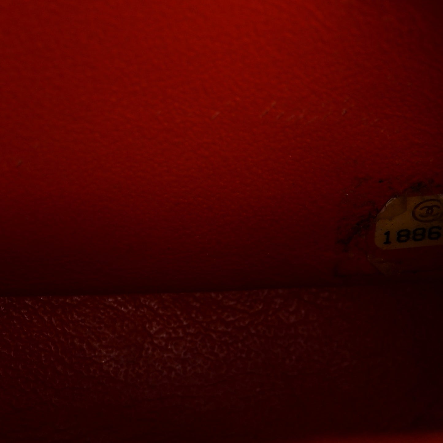 Patent Calfskin Striped Mini Rectangular Flap Red
