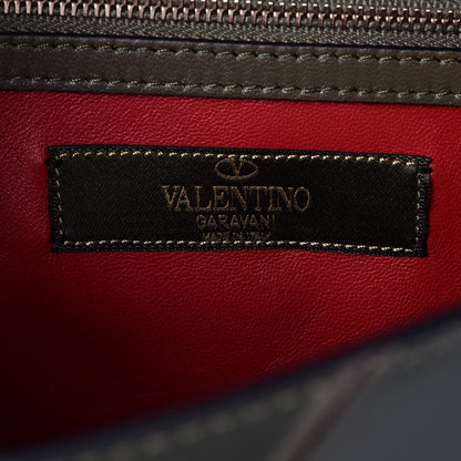 Valentino Garavani Nappa Canvas Camouflage Medium Glam Lock Rockstud Flap Verde 7 of 9