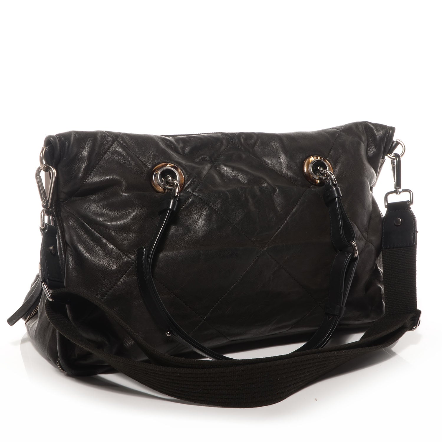 Lanvin Lambskin Amalia Double Wear Satchel Black 3 of 8