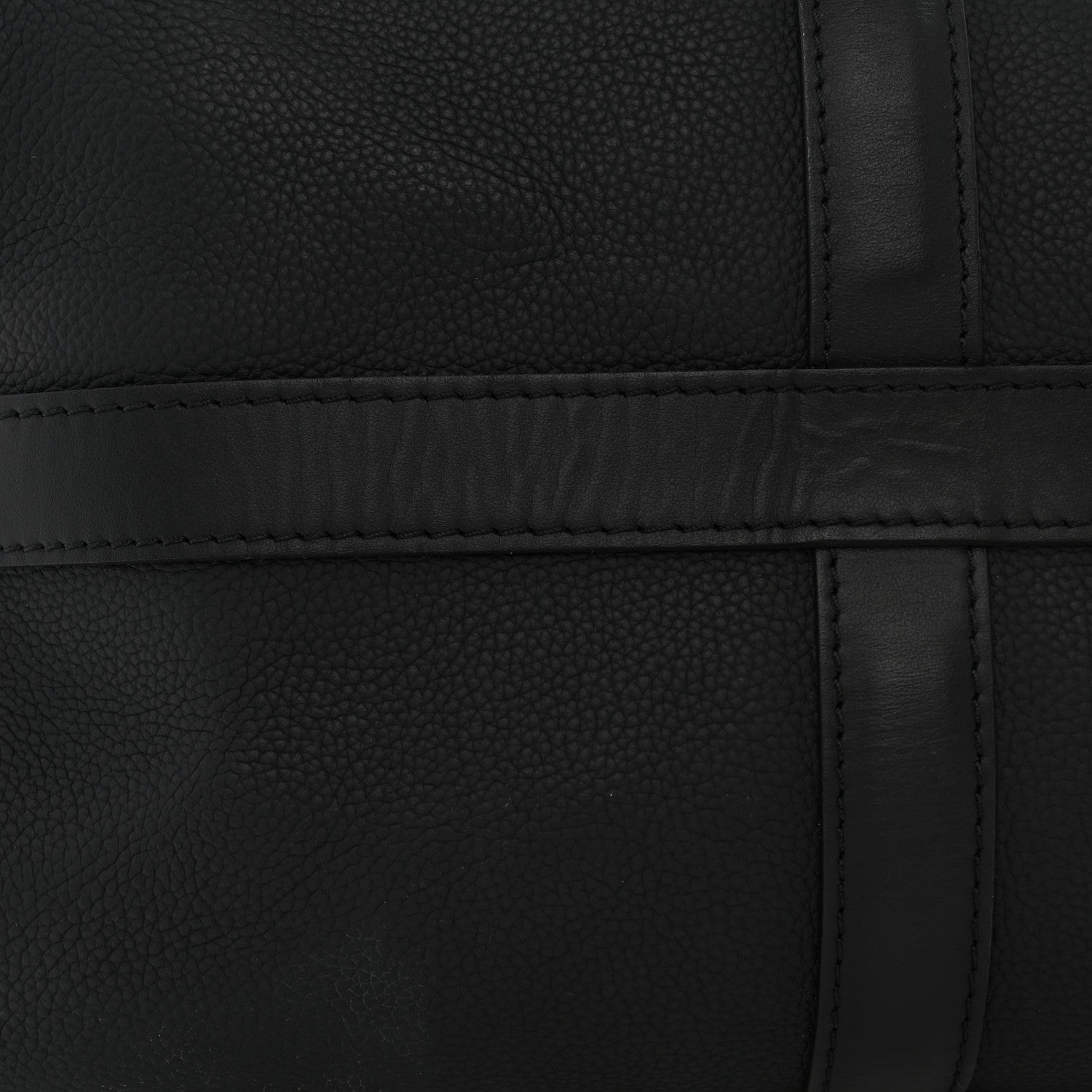 Louis Vuitton Grained Calfskin Aerogram Keepall Bandouliere 40 Black 13 of 16