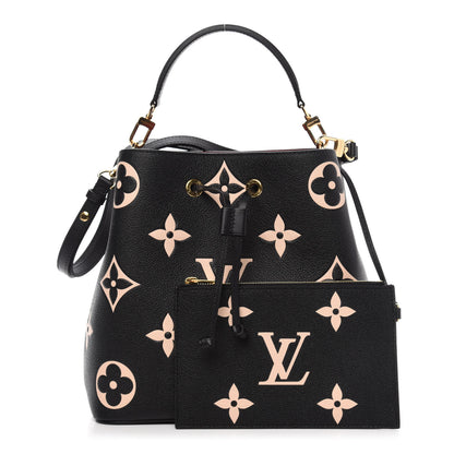 Louis Vuitton Empreinte Monogram Giant Neonoe MM Black Beige 1 of 13