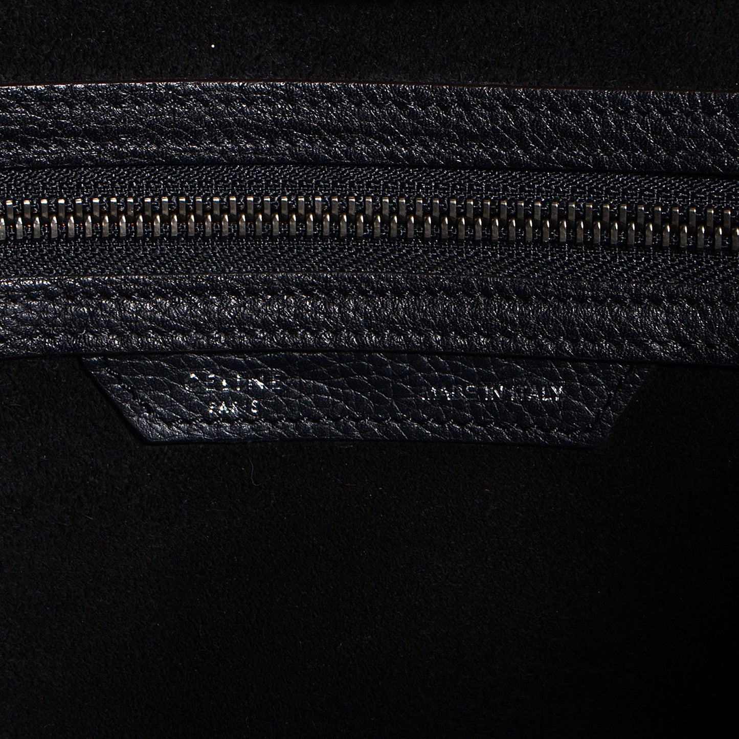 Drummed Calfskin Mini Luggage Black