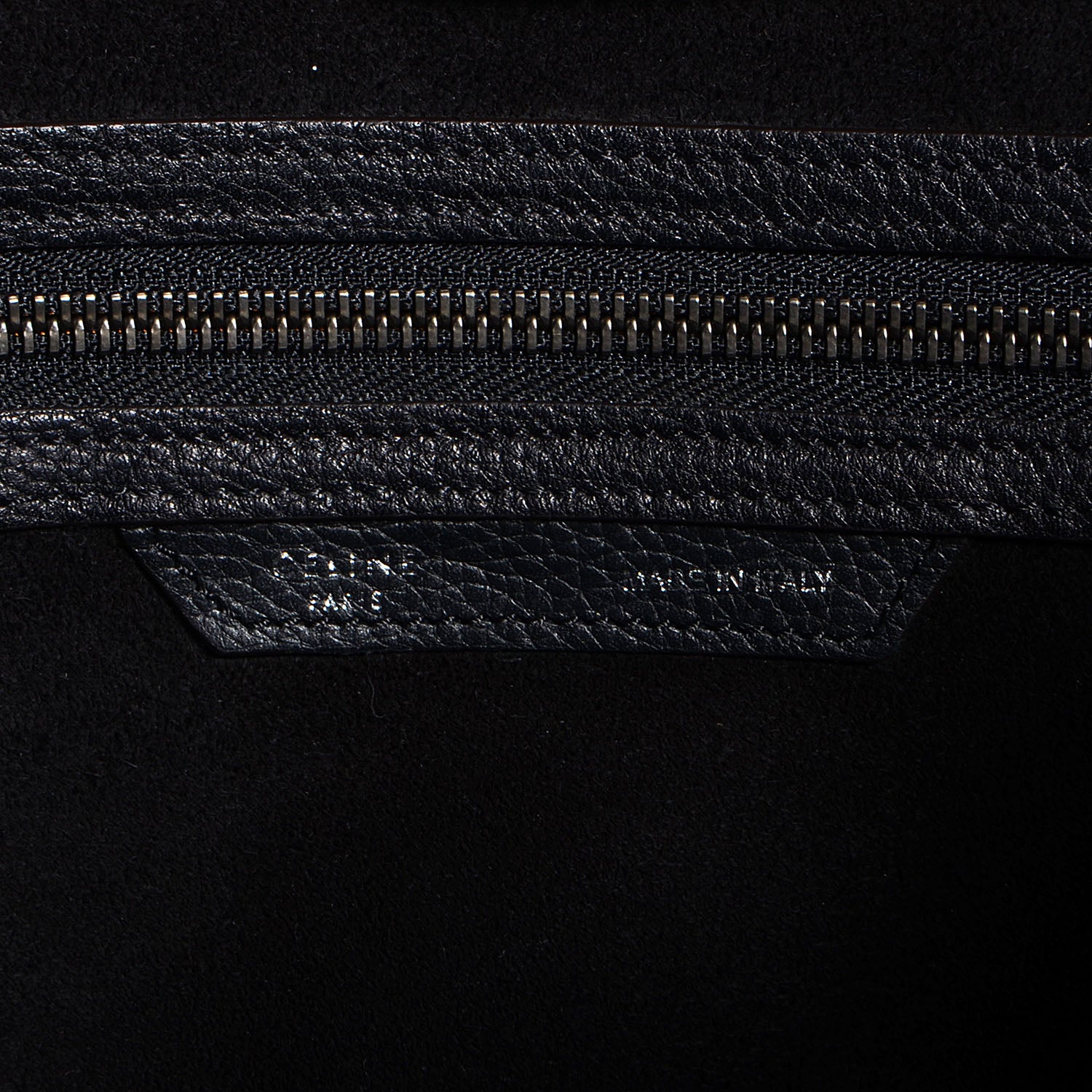 Celine Drummed Calfskin Mini Luggage Black 6 of 9