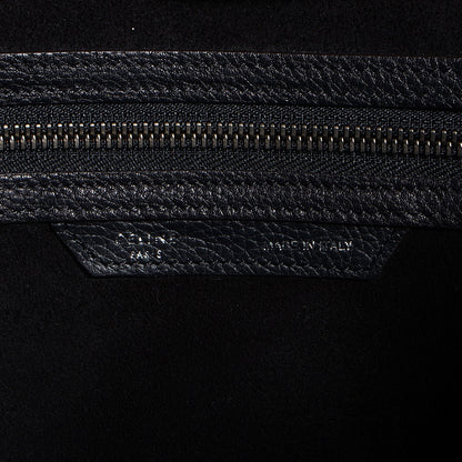 Celine Drummed Calfskin Mini Luggage Black 6 of 9