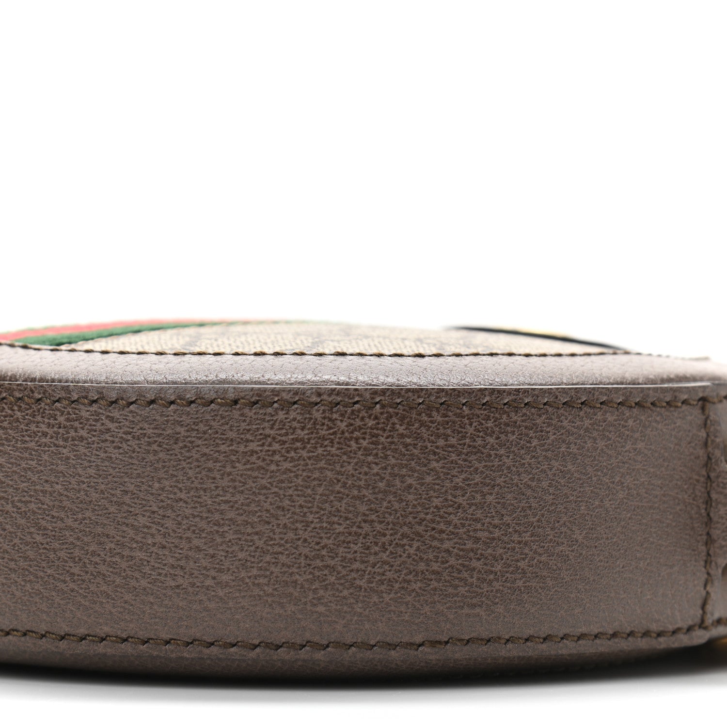 Gucci GG Supreme Monogram Web Mini Ophidia Round Shoulder Bag Brown 11 of 12