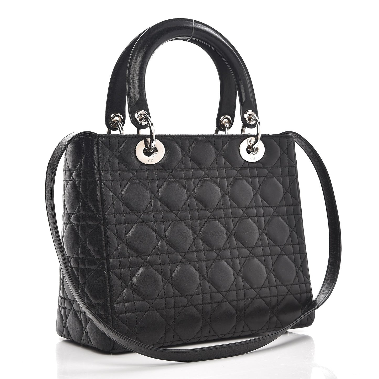 Lambskin Cannage Medium Lady Dior Black