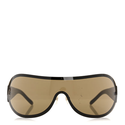 Chanel Shield Crystal CC Logo Sunglasses 4148-B Brown 2 of 8