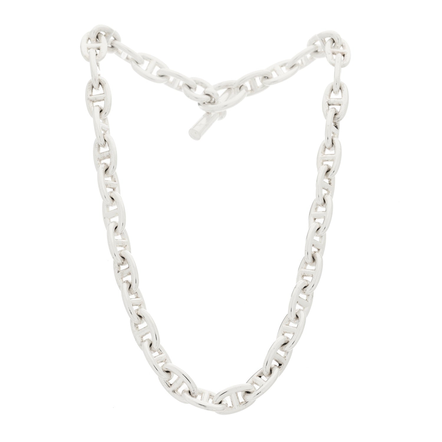 Hermes Sterling Silver Chaine D'Ancre Necklace 3 of 5