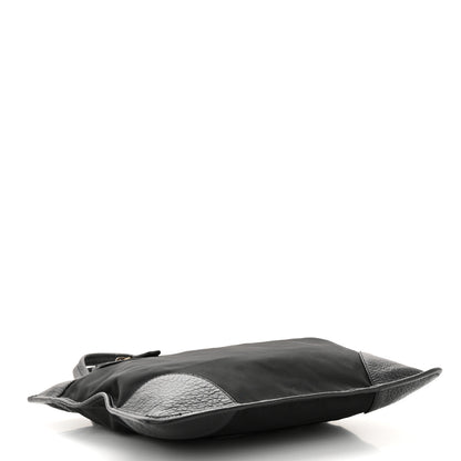 Prada Tessuto Nylon Vitello Daino Flat Shoulder Bag Black 4 of 10