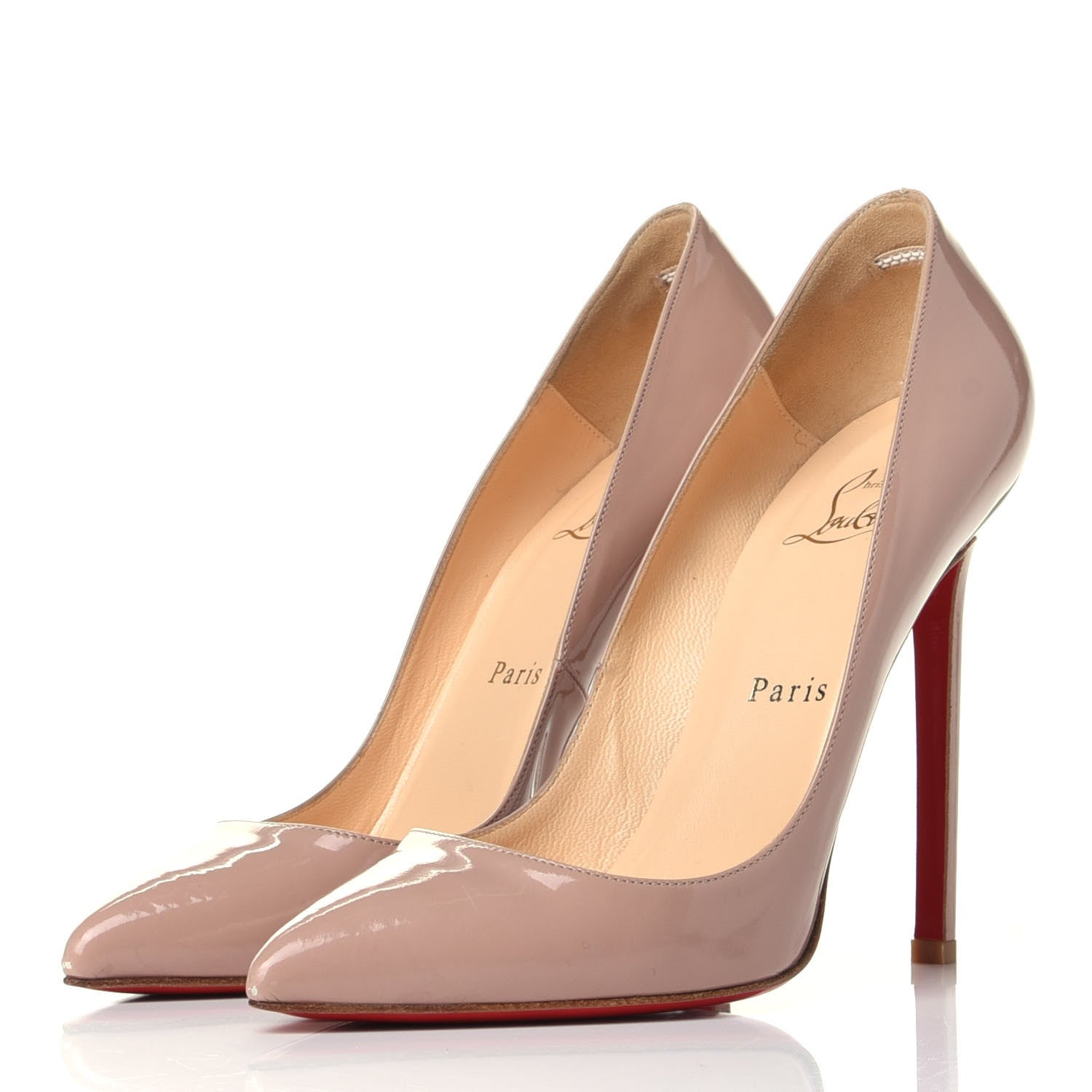 Christian Louboutin Patent Pigalle 120 Pumps 36 Nude 3 of 10