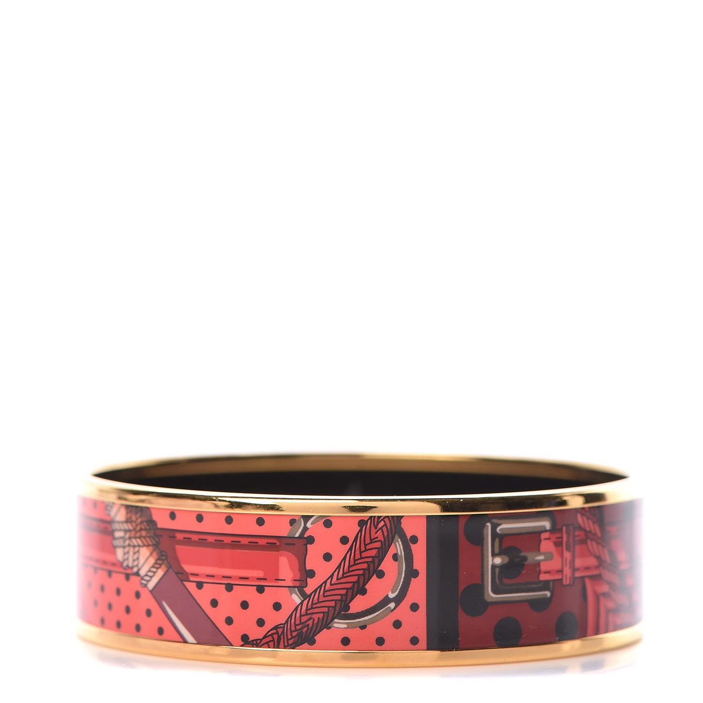 Enamel Printed Wide Clic Clac A Pois Bracelet 65 Monorouge