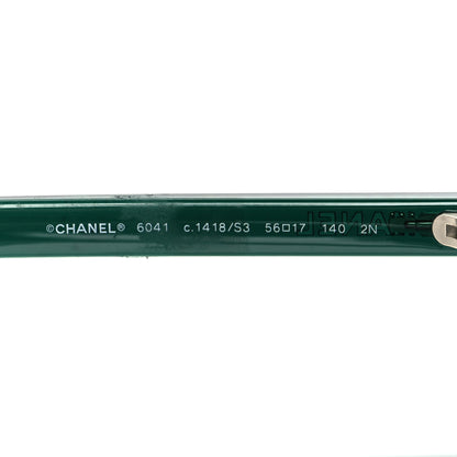 Chanel Cat Eye Chain Sunglasses 6041 Green 5 of 10