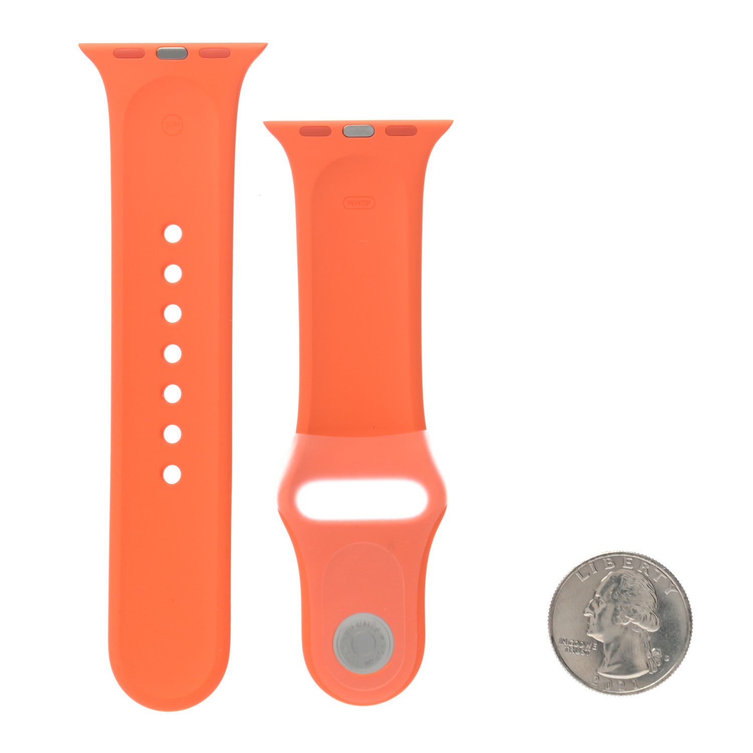 Hermes Silicone Apple Sports Watch Single Tour Band Orange 2 of 5