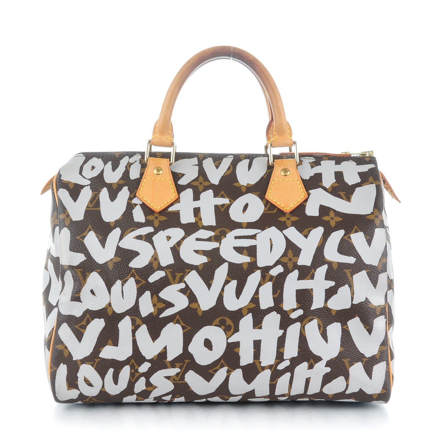 Louis Vuitton Monogram Graffiti Speedy 30 Silver 1 of 10