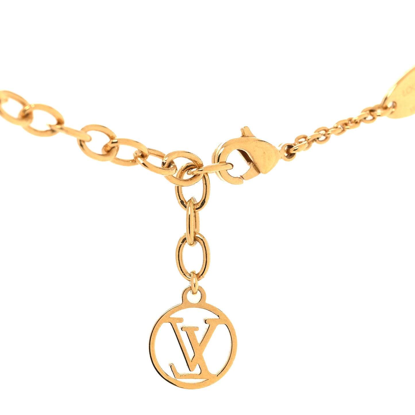 Metal Crystal LV Iconic Necklace Gold