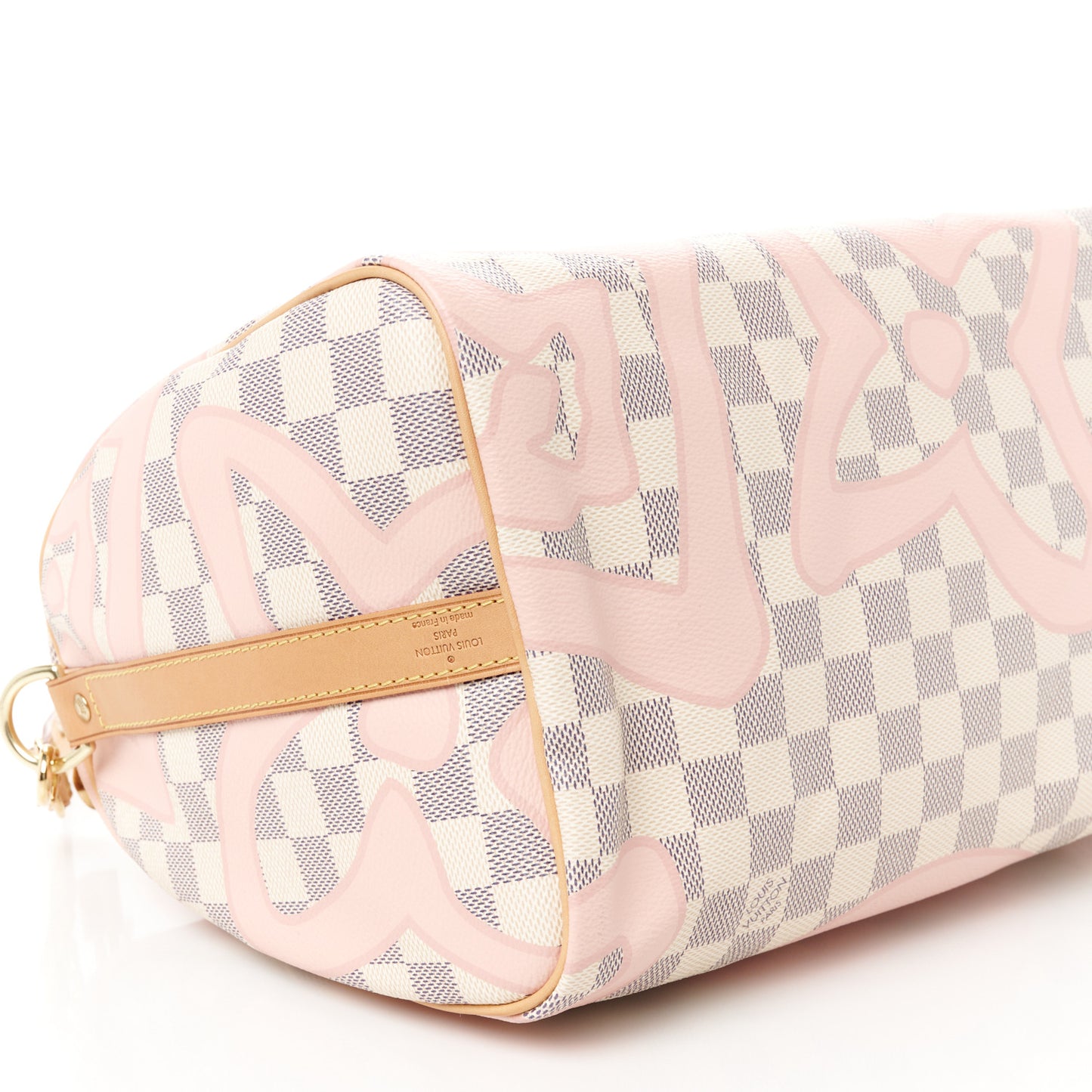Damier Azur Tahitienne Speedy Bandouliere 30 Rose Ballerine