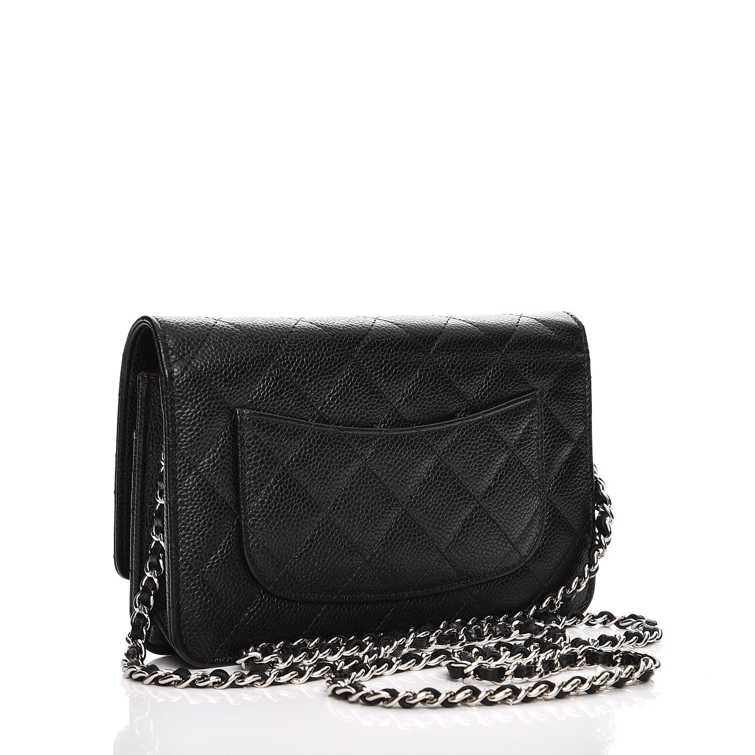 Chanel Caviar Quilted Wallet On Chain WOC Black 3 of 9