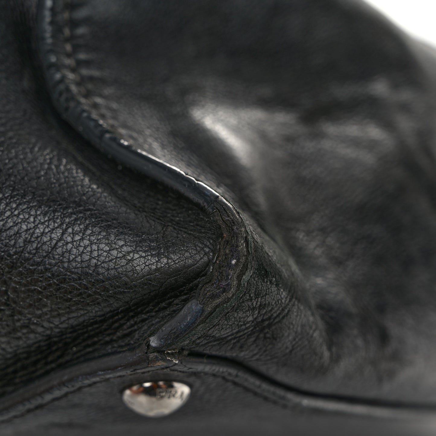 Glace Calf Twin Pocket Tote Black