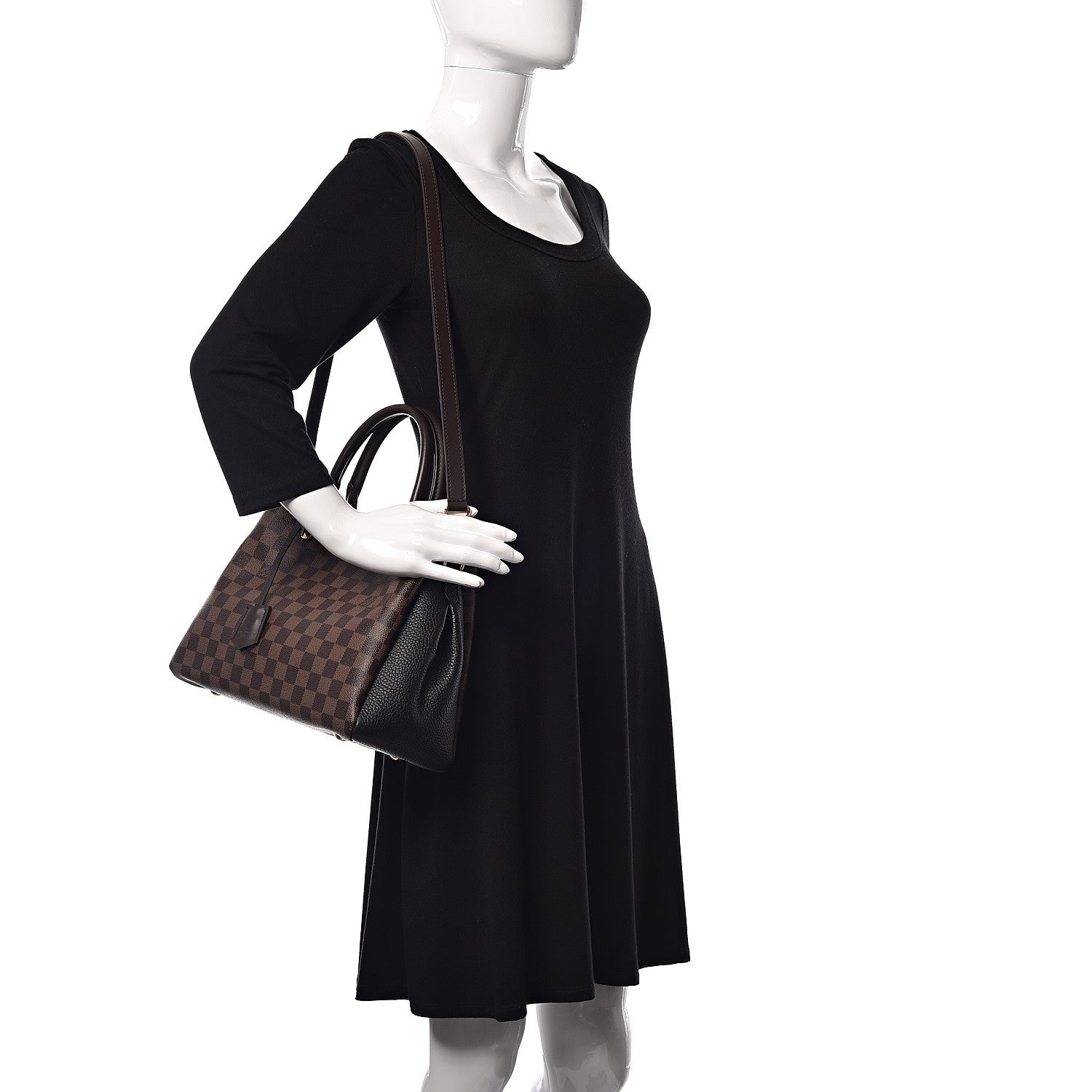 Louis Vuitton Damier Ebene Cuir Taurillon Brittany Black 2 of 16