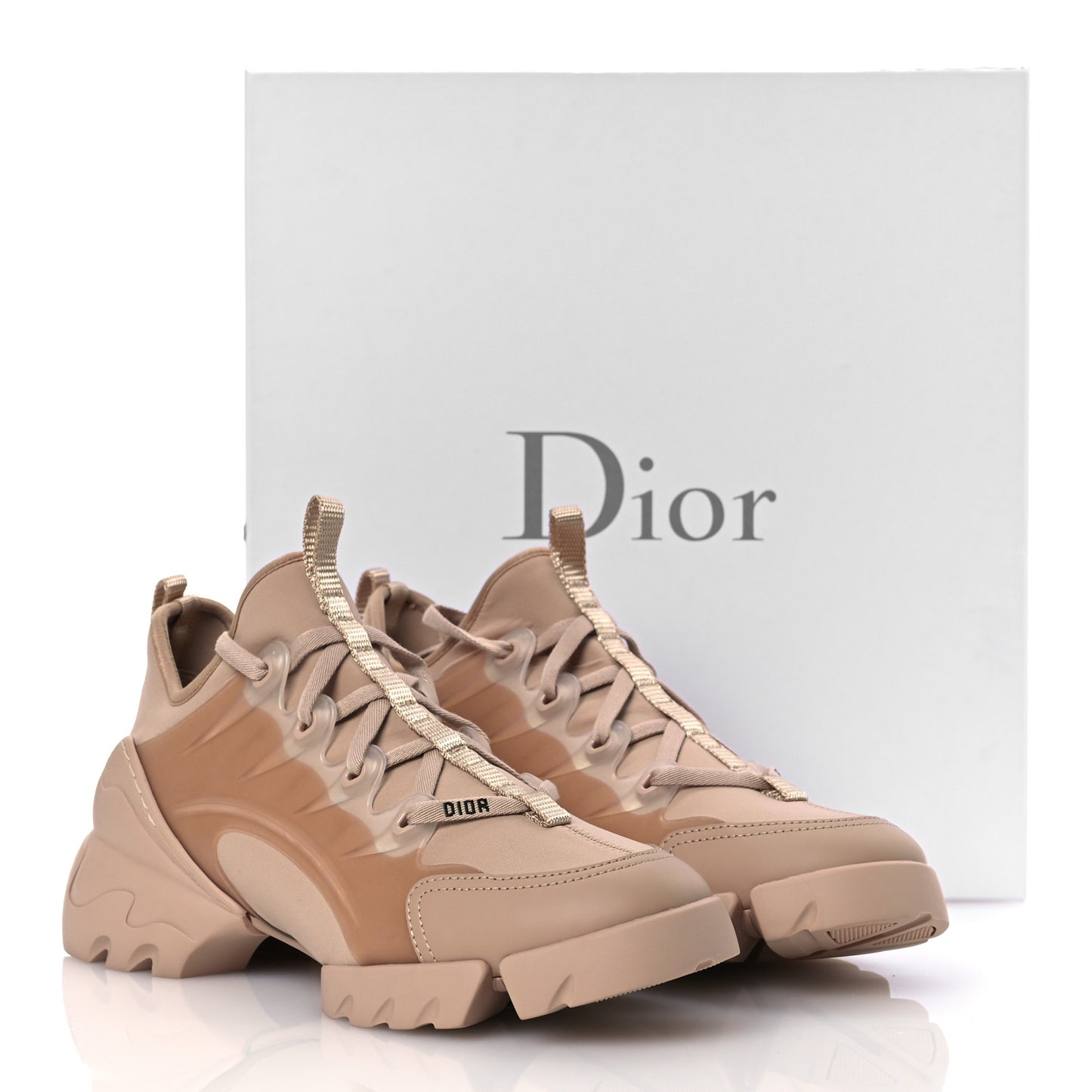 Neoprene Rubber Womens D-Connect Sneakers 40 Nude