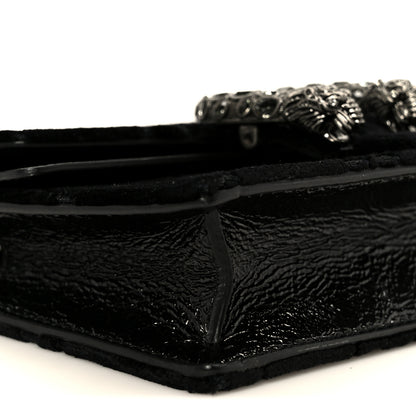 Gucci Velvet Skipper Crystal GG Monogram Super Mini Dionysus Shoulder Bag Black 8 of 10