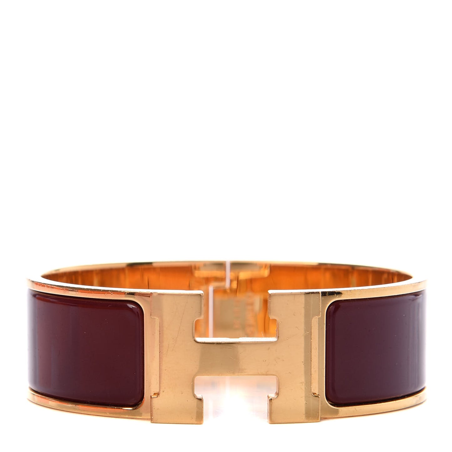 Enamel Wide Clic Clac H Bracelet GM Rouge H