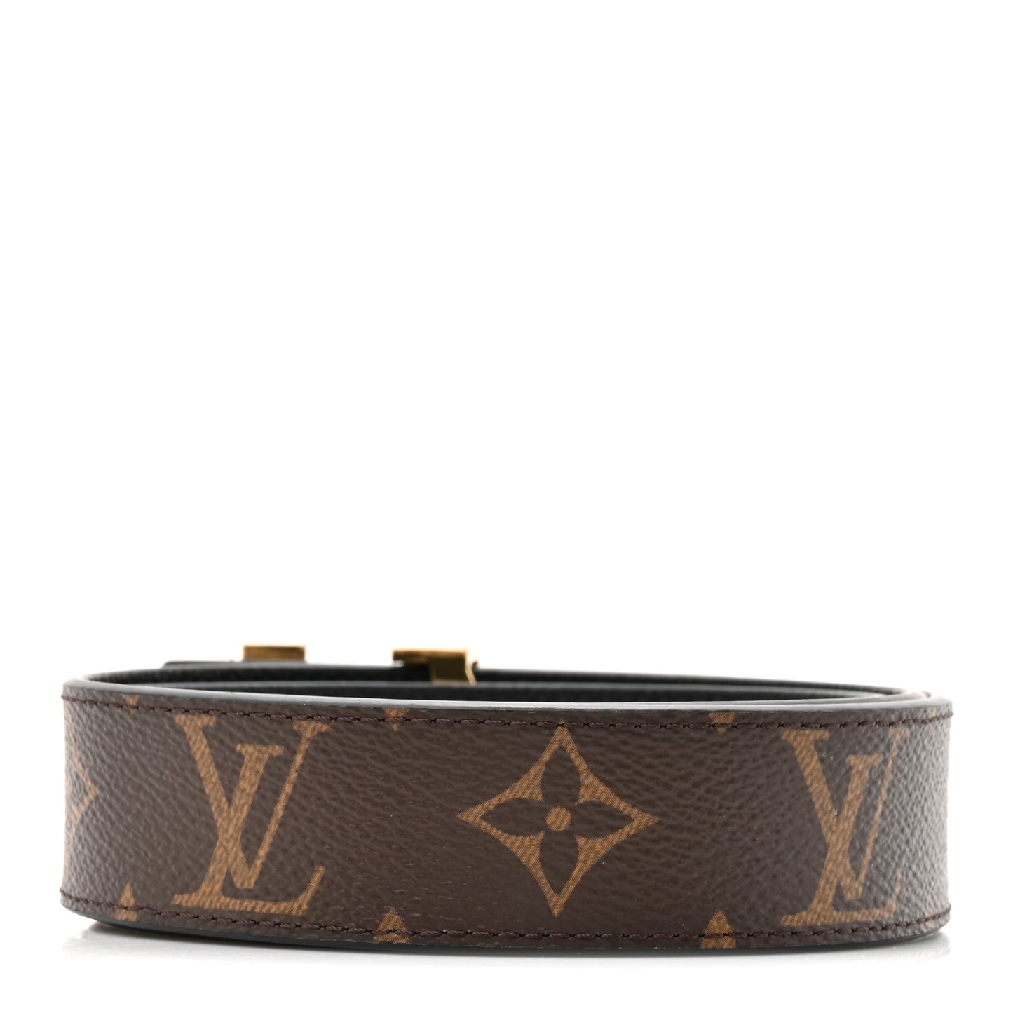 Calfskin Monogram 30mm LV Initiales Reversible Belt 80 32 Black