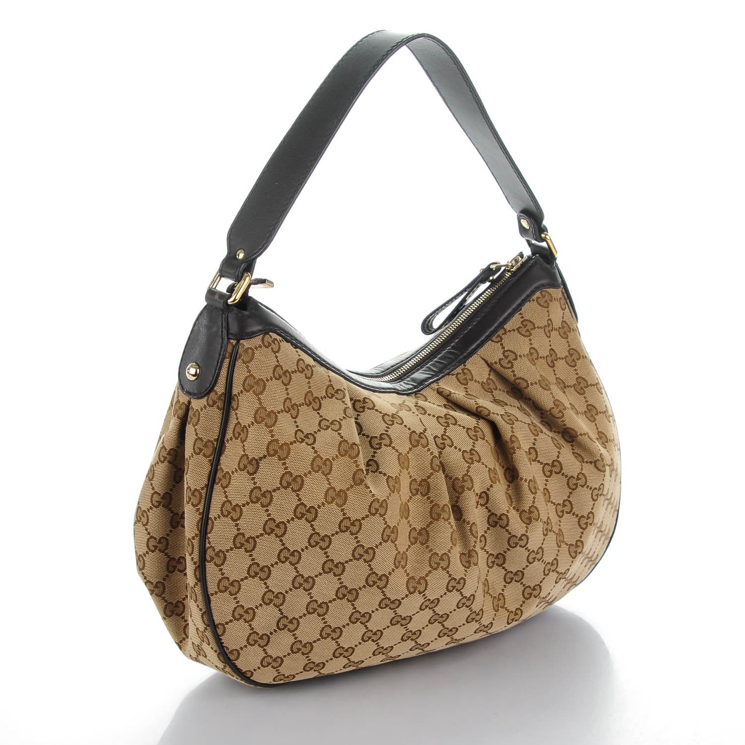 Gucci Monogram Medium Sukey Hobo Dark Brown 3 of 7