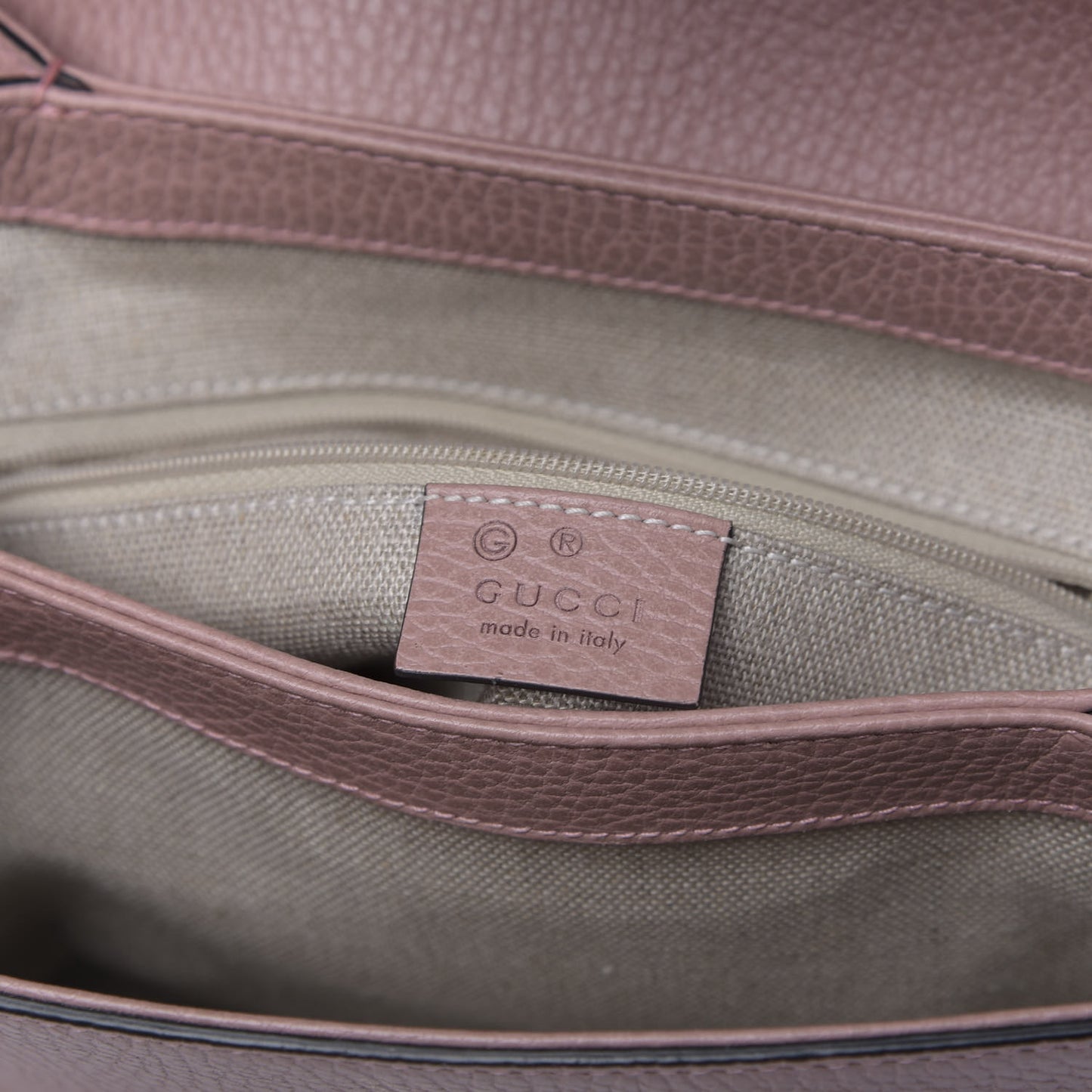 Dollar Calfskin Interlocking G Top Handle Shoulder Bag Soft Pink
