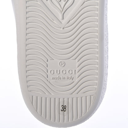 Gucci Calfskin Web Bee Embroidered Womens Ace Sneakers 38 White Green 6 of 9
